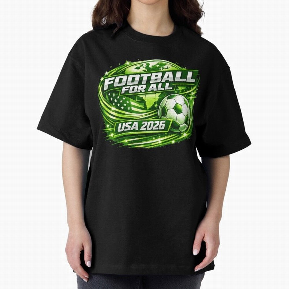 World Cup 2026 Oversized T-Shirt Celebrate Golden Goal Energy in FIFA World Cup 2026 for Fans of Messi, CR7 and Mbappe and Spain and Netherlands, Bringing Match Day Excitement, Supporter Culture, Golden Goals and Global Football Passion; Built for