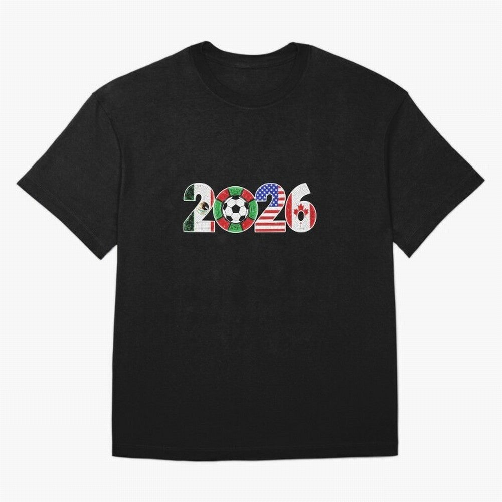 North American Soccer Spirit Team 2026 T-Shirt_82770209 Oversized T-Shirt Support Iconic Players in FIFA World Cup 2026 for Fans of CR7 and Portugal, Spain and Germany, Bringing Match Day Excitement, Supporter Culture, Golden Goals and Global