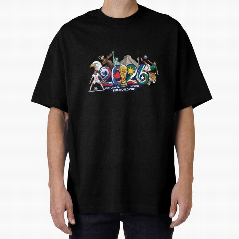 FIFA World Cup 2026 North America: USA Canada Mexico United Nations of Football Oversized T-Shirt Follow the Final Road of Match Day Hype around FIFA World Cup 2026, Cristiano Ronaldo, Haaland and CR7, Netherlands, Sports Nostalgia, International