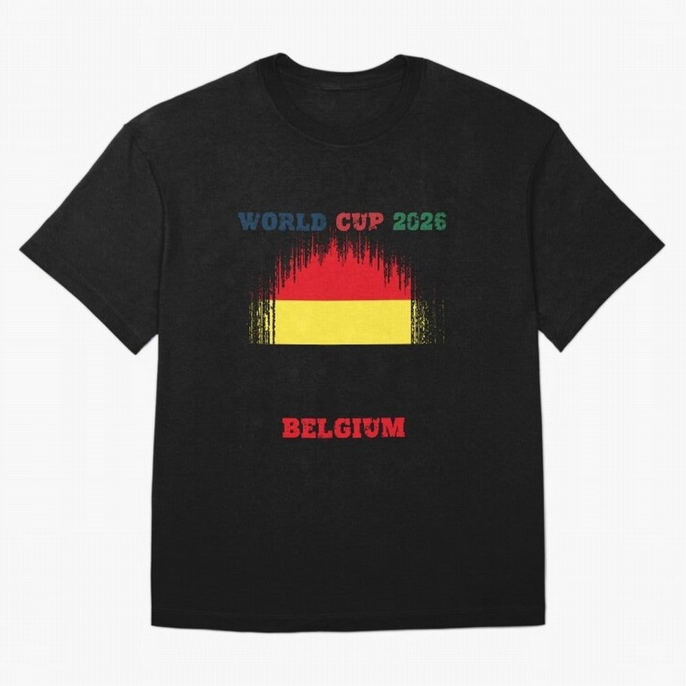 BELGIUM WORLD CUP 2026 Oversized T-Shirt Upgrade Match Day Hype around FIFA World Cup 2026 Group Stage, Haaland, England, Retro Football Energy, Iconic Rivalries, Trophy Chase Drama and Stadium Atmosphere; Built for Supporters Chasing Trophy