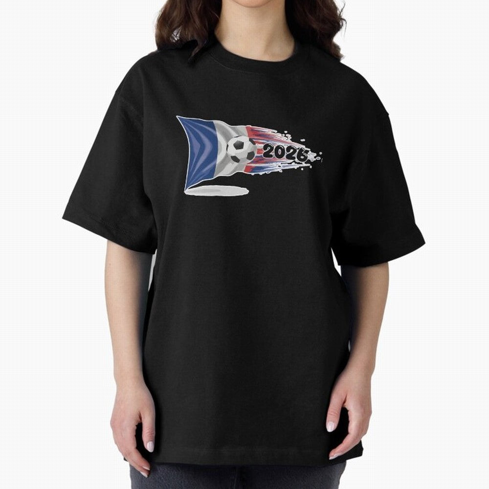 France Soccer 2026 Fan Tee: Bleu-Blanc-Rouge Flag Football Design | Perfect Gift for World Cup Fans! Oversized T-Shirt Stand Out with Spirit from Match Day Hype around FIFA World Cup 2026, Mbappe and Neymar, Argentina and Brazil, Football Festival