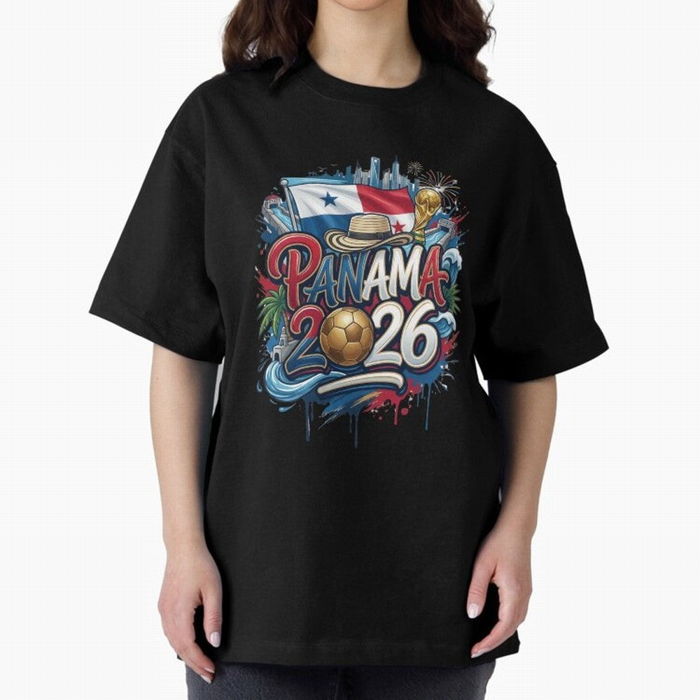 Panama World Cup 2026 Football Legacy Oversized T-Shirt Bring Retro Soccer Energy to Global Football Passion for FIFA World Cup 2026 USA Canada Mexico, Filled with Cristiano Ronaldo, Haaland and CR7, France, Vintage Soccer Flavor, Modern Football