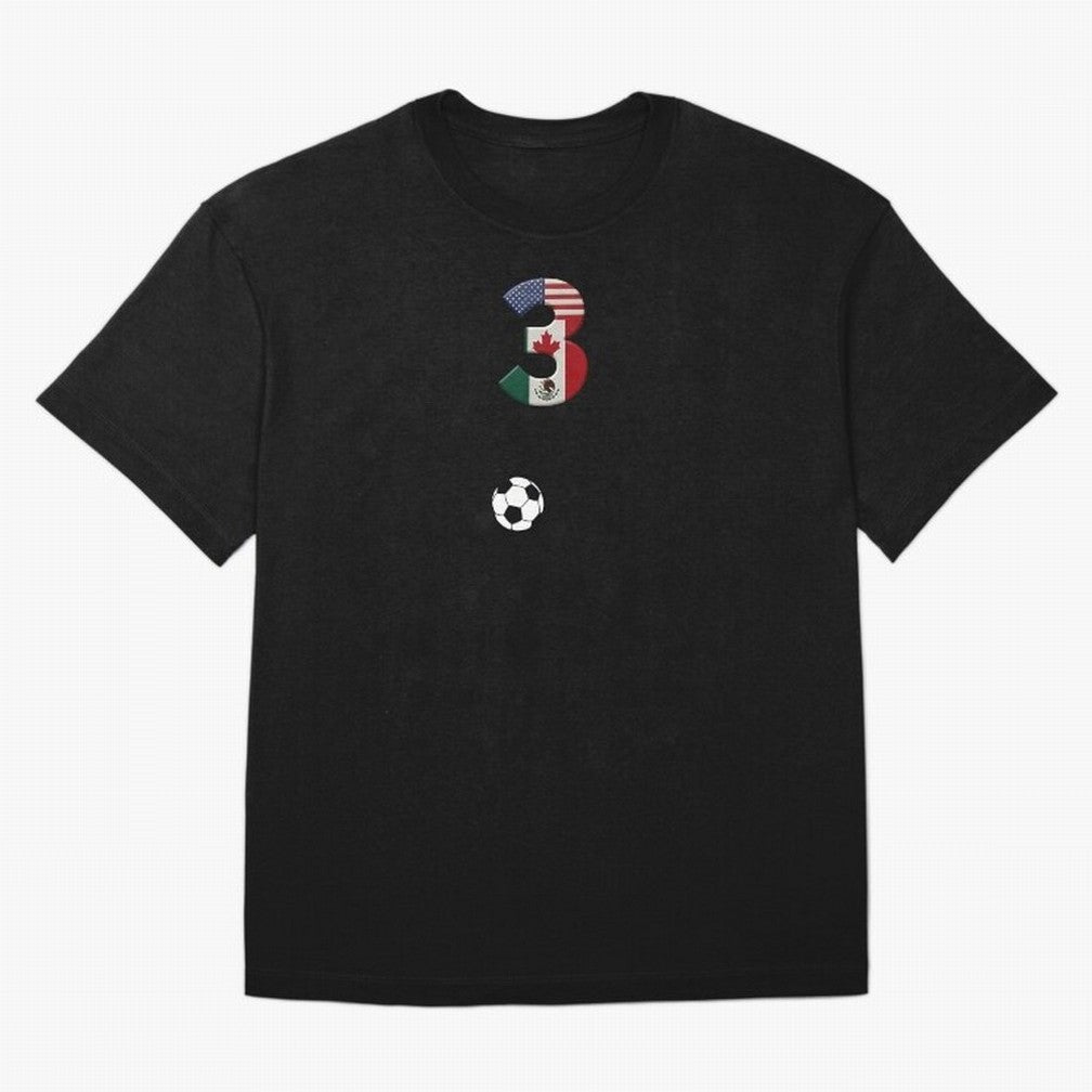 World Cup 2026 Host Nations Oversized T-Shirt Celebrate the Road through Global Football Passion for FIFA World Cup 2026 USA Canada Mexico, Filled with Mbappe and Neymar, Brazil, Champion Mindset, Group Stage Buzz, Knockout Tension and Passionate