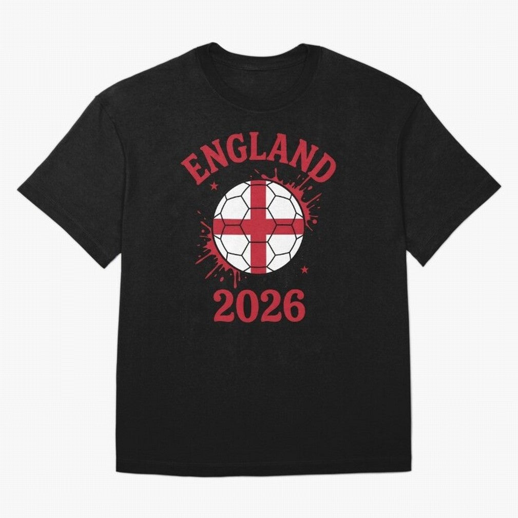 England World Cup 2026 football supporter| St George Cross Football Oversized T-Shirt Show Support during FIFA World Cup 2026 for Fans of Messi and Cristiano Ronaldo and Netherlands, Bringing Vintage Soccer Flavor, Modern Football Stars, National