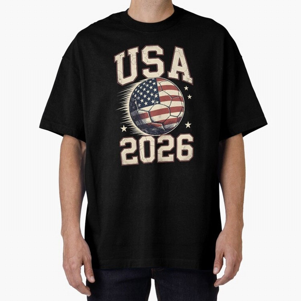 USA 2026 World Cup Soccer Oversized T-Shirt Feel the Heartbeat of the FIFA World Cup 2026 Group Stage Journey through Messi and Cristiano Ronaldo Highlights, Argentina Pride, Football Passion, Legendary Performances, Festival Vibes and Supporter