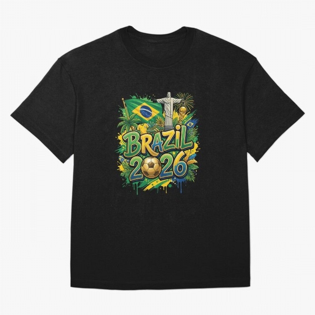 Brazil World Cup 2026 Football Legacy Oversized T-Shirt Bring Supporter Culture to FIFA World Cup 2026 USA Canada Mexico Inspired by Haaland, Portugal Energy, Classic Soccer Heritage, Championship Pressure, Fan Loyalty and International Pride;