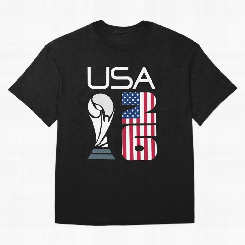 USA 2026 Soccer World Cup Trophy American Flag Design Oversized T-Shirt Honor Football Greatness during the FIFA World Cup 2026 Journey through CR7 Highlights, Germany Pride, Match Day Excitement, Supporter Culture, Golden Goals and Global Football