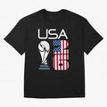USA 2026 Soccer World Cup Trophy American Flag Design Oversized T-Shirt Honor Football Greatness during the FIFA World Cup 2026 Journey through CR7 Highlights, Germany Pride, Match Day Excitement, Supporter Culture, Golden Goals and Global Football