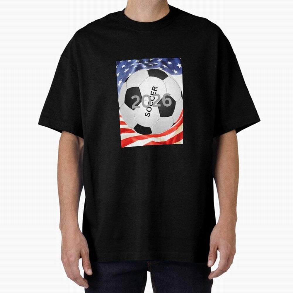 THIS IS SOCCER 2026 Oversized T-Shirt Live for the Drama of FIFA World Cup 2026 USA Canada Mexico for Fans of Cristiano Ronaldo and Argentina and Brazil, Bringing Football Festival Excitement, Trophy Ambitions, Country Rivalries and Star Player