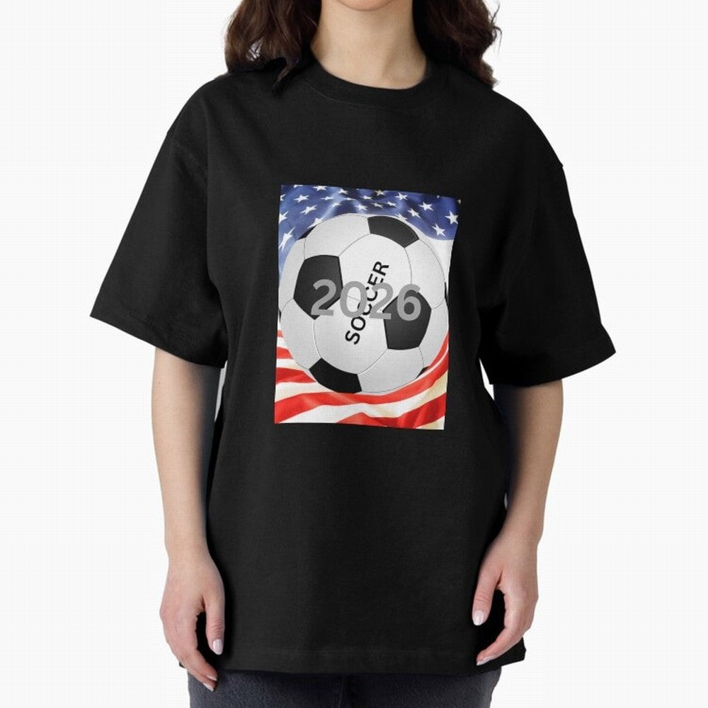THIS IS SOCCER 2026 Oversized T-Shirt Live for the Drama of FIFA World Cup 2026 USA Canada Mexico for Fans of Cristiano Ronaldo and Argentina and Brazil, Bringing Football Festival Excitement, Trophy Ambitions, Country Rivalries and Star Player