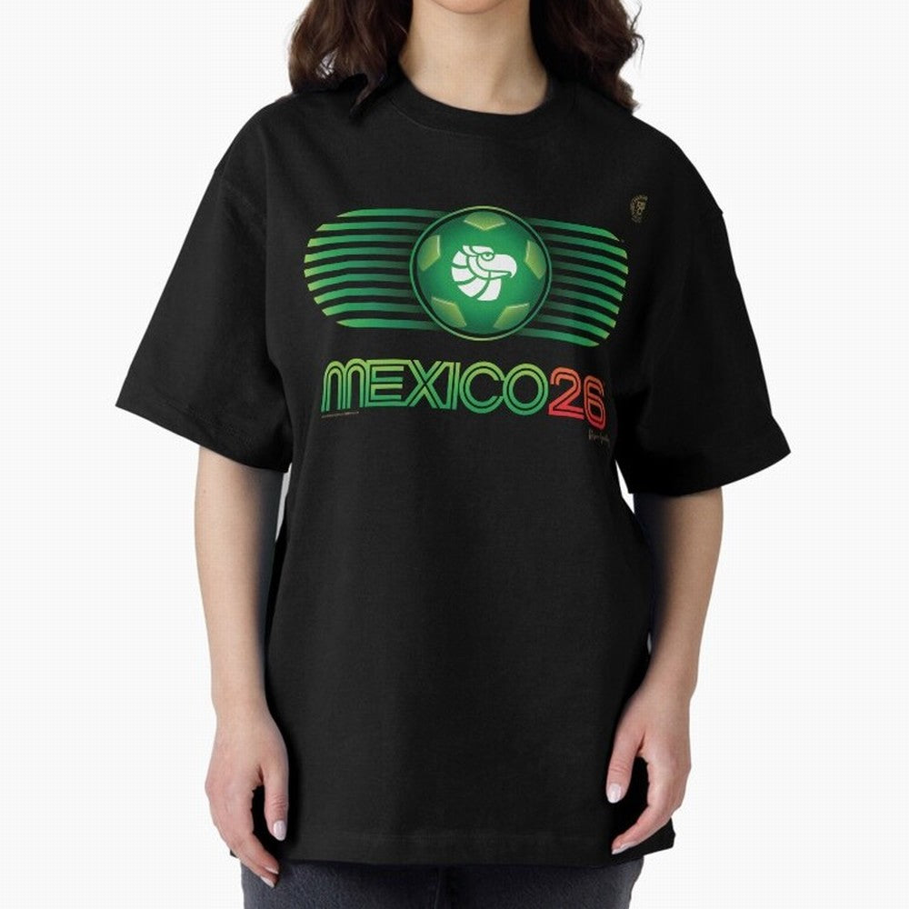 Mexico 26 World Cup Retro Logo. Autographed Oversized T-Shirt Live for the Drama of Global Football Passion for FIFA World Cup 2026 Group Stage, Capturing Neymar, Netherlands, Worldwide Fan Energy, Dramatic Goals, Stadium Lights and Championship