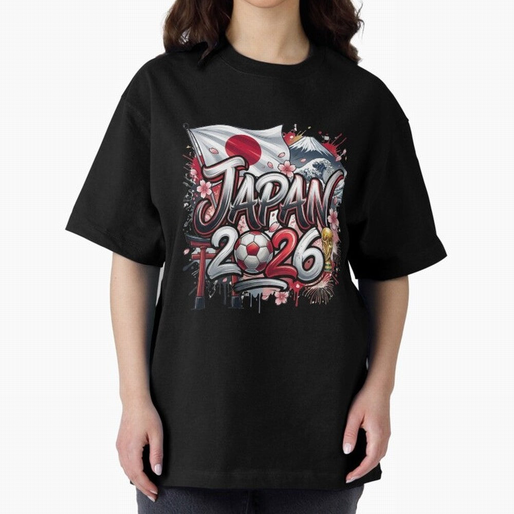 Japan World Cup 2026 Football Legacy Oversized T-Shirt Cheer for Match Day Hype around FIFA World Cup 2026, CR7, Argentina and Brazil, Supporter Pride, Iconic Celebrations, Legendary Names and Global Match Day Energy; Made for Collectors Who Enjoy