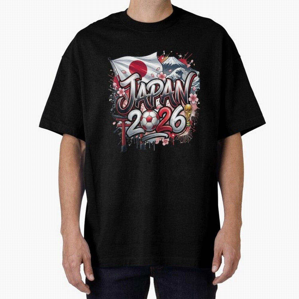 Japan World Cup 2026 Football Legacy Oversized T-Shirt Cheer for Match Day Hype around FIFA World Cup 2026, CR7, Argentina and Brazil, Supporter Pride, Iconic Celebrations, Legendary Names and Global Match Day Energy; Made for Collectors Who Enjoy