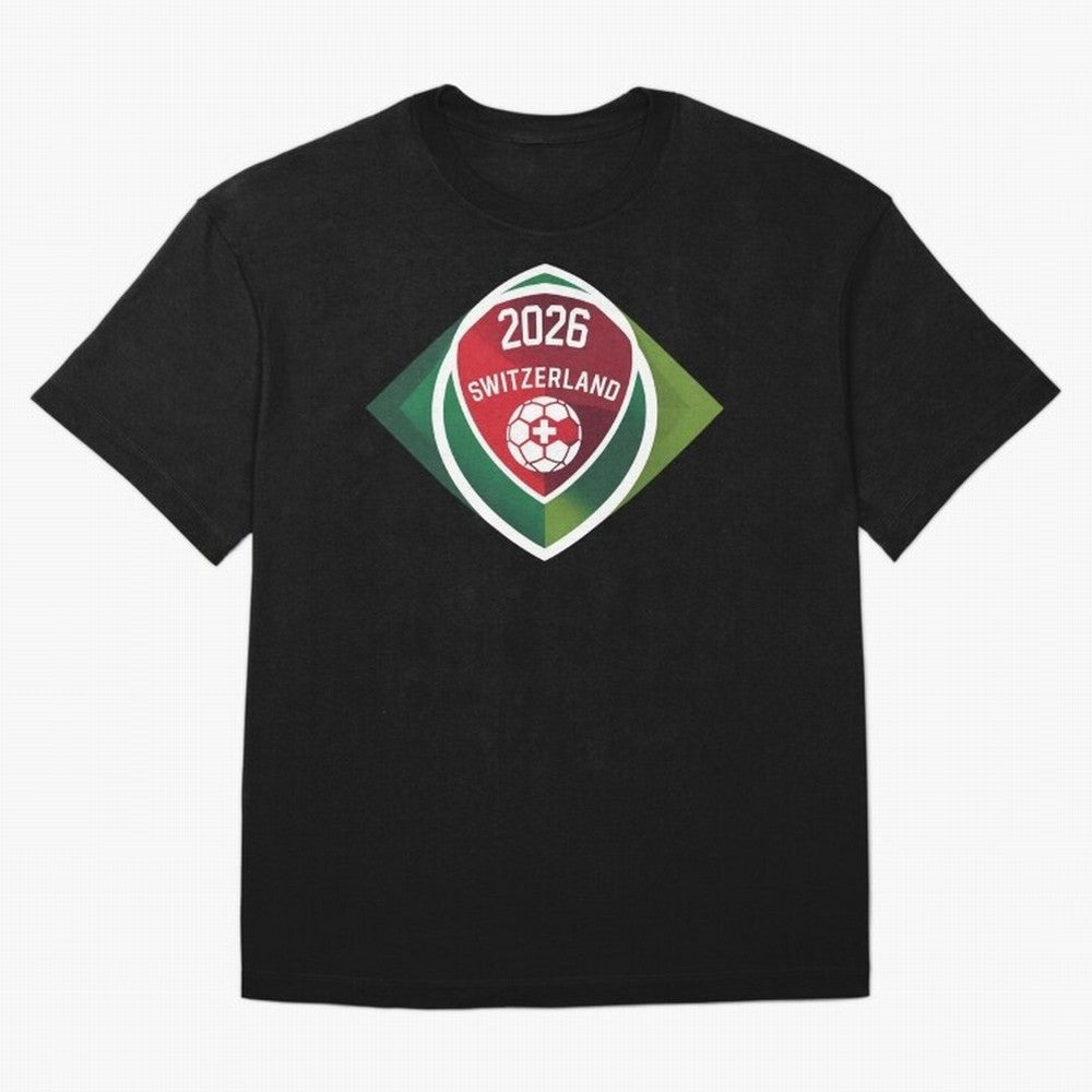 Switzerland 2026 Oversized T-Shirt Capture FIFA World Cup 2026 Group Stage Centered on Cristiano Ronaldo, England and Germany Energy, Fan Favorite Moments, National Team Passion, Big Match Drama and Soccer History; Ideal for Fans Who Follow Messi,