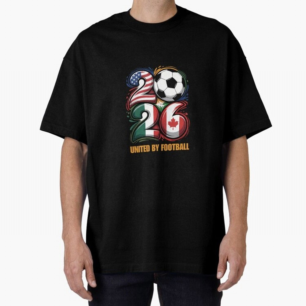 United By Football Soccer Fan Gear 2026 Oversized T-Shirt Enjoy the Biggest Football Party of Global Football Passion for FIFA World Cup 2026, Made for Mbappe and Neymar, Netherlands, Soccer Culture, Superstar Moments, National Team Dreams and