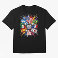 2026 Soccer World Flags USA Mexico Canada Football Paint Splash Graphic Oversized T-Shirt Make Every Match About FIFA World Cup 2026 Spirit, Featuring Germany, Neymar, Haaland and Cristiano Ronaldo, Goal Celebration Energy, Supporter Heritage,