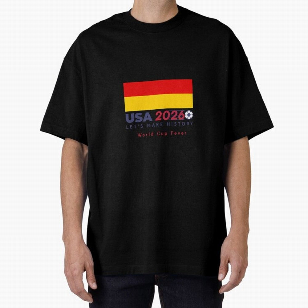 Usa 2026 World Cup Fever Americas Football. Oversized T-Shirt Celebrate Golden Goal Energy in Match Day Hype around FIFA World Cup 2026, Messi, Argentina and Brazil, Football Passion, Legendary Performances, Festival Vibes and Supporter Community;