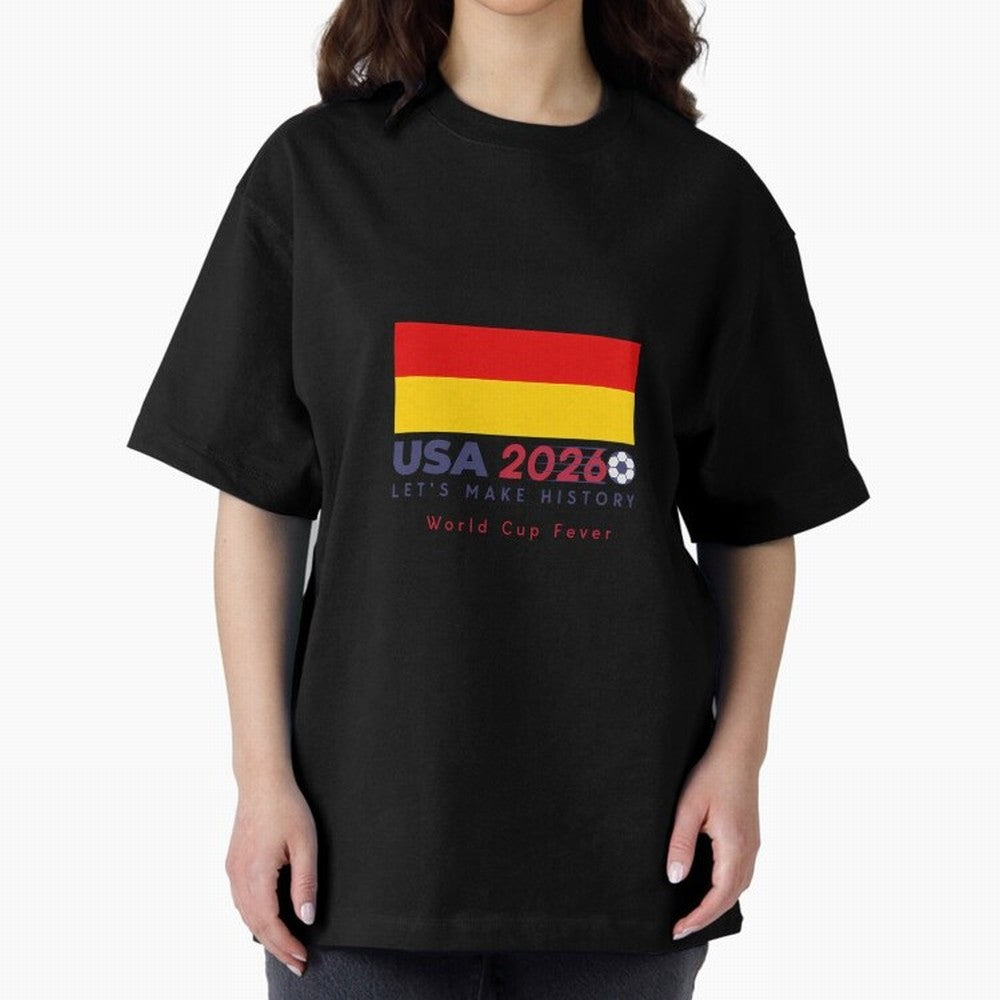 Usa 2026 World Cup Fever Americas Football. Oversized T-Shirt Celebrate Golden Goal Energy in Match Day Hype around FIFA World Cup 2026, Messi, Argentina and Brazil, Football Passion, Legendary Performances, Festival Vibes and Supporter Community;