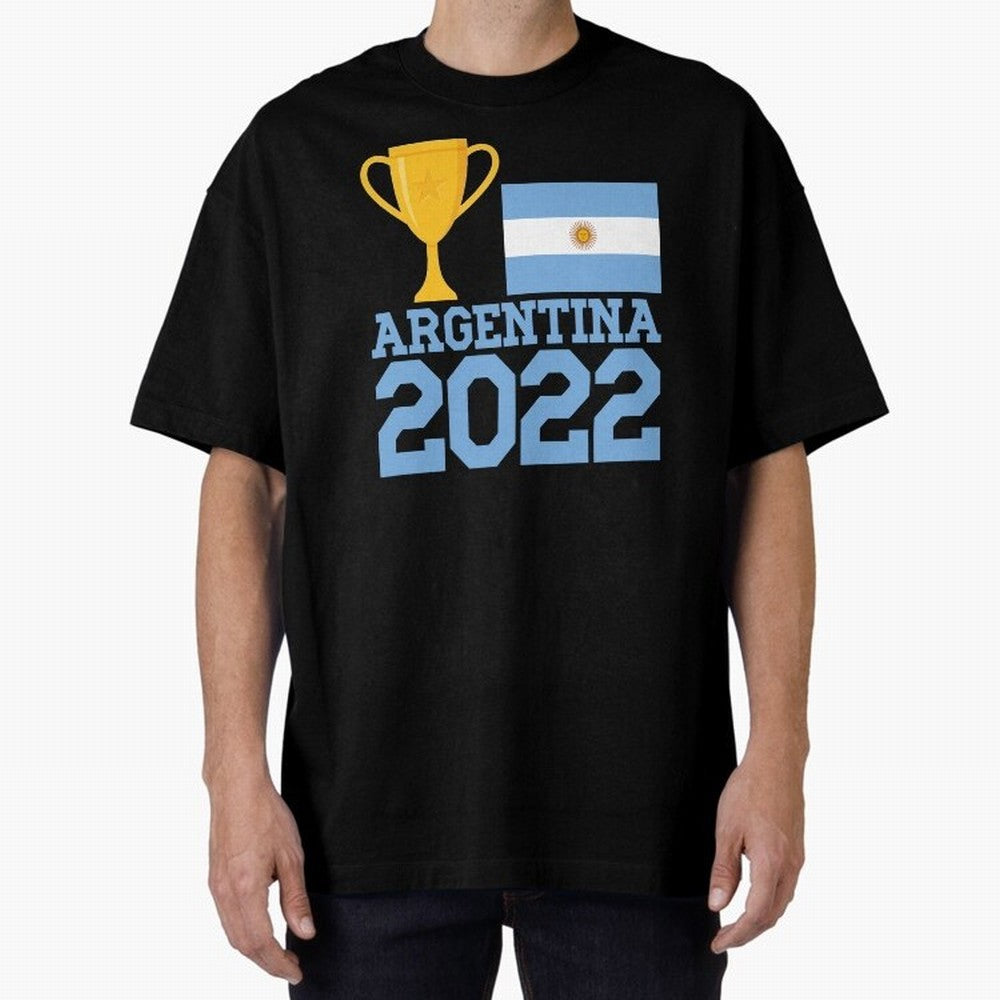 Argentina World Cup Soccer Football 2022, Argentina Soccer Jersey Argentinian Football, Argentina, Argentinian, Qatar World Cup 2022 Oversized T-Shirt Carry the FIFA World Cup 2026 Journey through Mbappe and Neymar Highlights, Argentina and Brazil