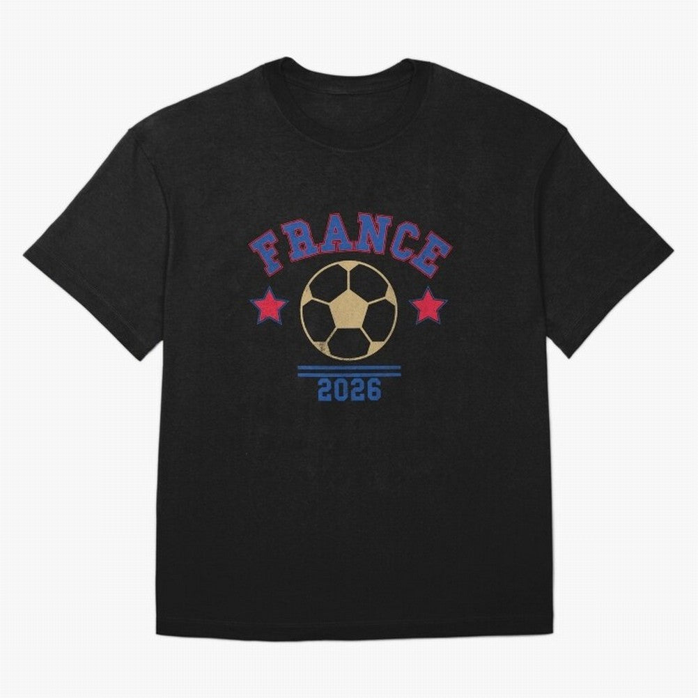 France 2026 ¡ª Vintage Soccer Tee Oversized T-Shirt Discover FIFA World Cup 2026 Group Stage Celebrating CR7, Spain Energy, Champion Mindset, Group Stage Buzz, Knockout Tension and Passionate Fan Culture; Ideal for Fans Who Follow Messi, Cristiano