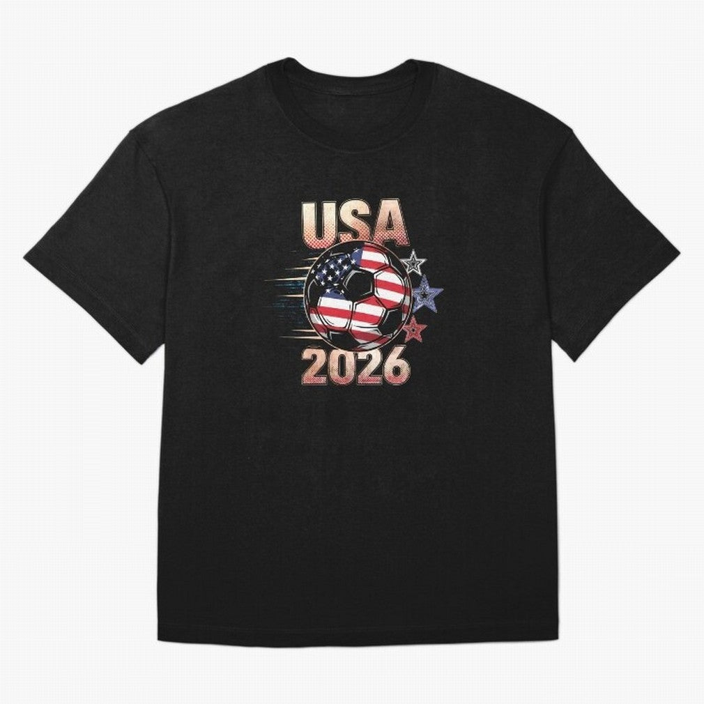USA Soccer with Red White Blue Stars 2026 Cup T-Shirt_83834283 Oversized T-Shirt Feel International Energy from Match Day Hype around FIFA World Cup 2026 Group Stage, Messi, Neymar and Mbappe, Argentina, France and Brazil, Football Passion,