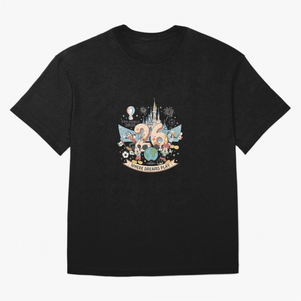 Dreamland Football 26 Oversized T-Shirt Bring the FIFA World Cup 2026 USA Canada Mexico Journey through Cristiano Ronaldo Highlights, Brazil, Portugal and Argentina Pride, Stadium Memories, Football Loyalty, International Chants and Championship