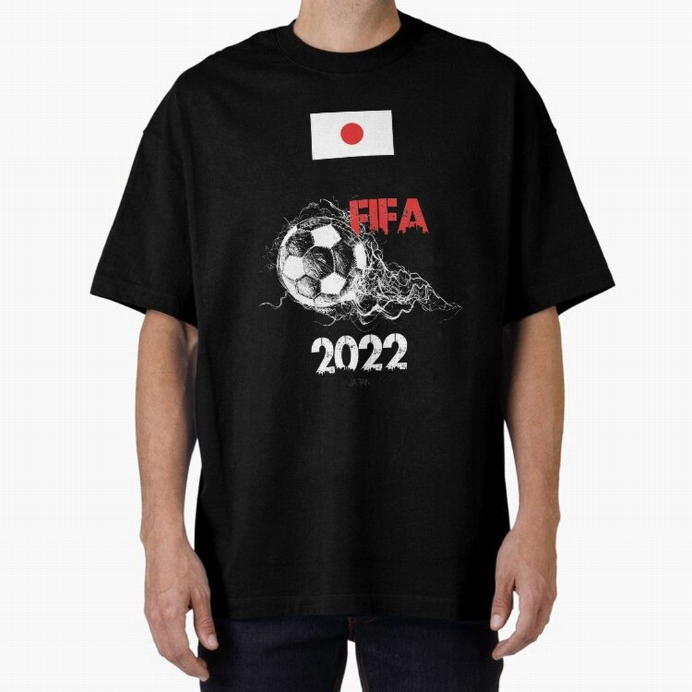World Cup Qatar 2022 Japan Oversized T-Shirt Bring World Football Passion into Global Football Passion for FIFA World Cup 2026, Celebrating CR7 and Messi, Argentina and Brazil, Football Passion, Legendary Performances, Festival Vibes and Supporter