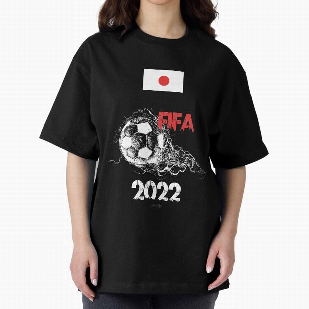 World Cup Qatar 2022 Japan Oversized T-Shirt Bring World Football Passion into Global Football Passion for FIFA World Cup 2026, Celebrating CR7 and Messi, Argentina and Brazil, Football Passion, Legendary Performances, Festival Vibes and Supporter