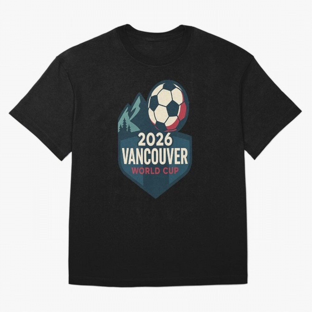 2026 Vancouver World Cup Design Oversized T-Shirt Bring Trophy Dreams to the FIFA World Cup 2026 Journey through Mbappe and Neymar Highlights, France and Portugal Pride, Stadium Memories, Football Loyalty, International Chants and Championship
