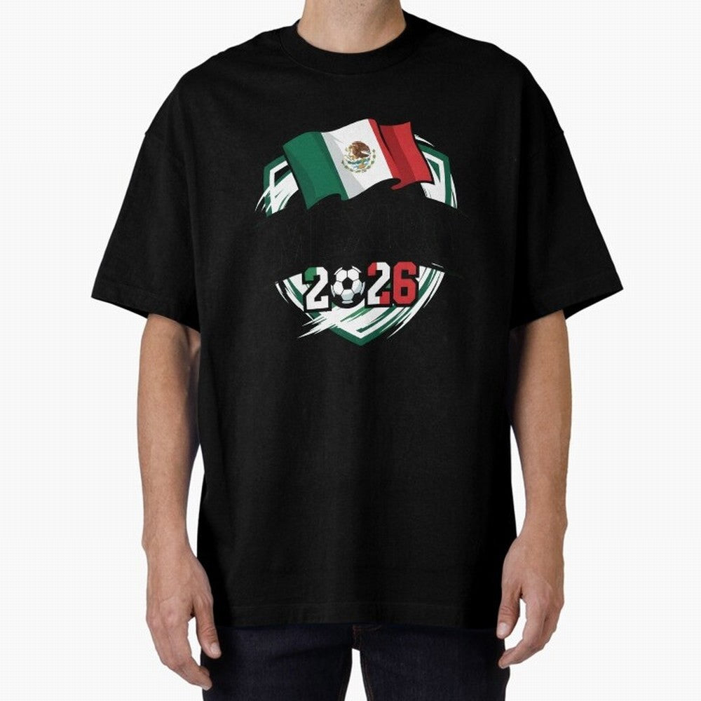 MEXICO World Cup 2026 Gift ¨C MEXICO Football Oversized T-Shirt Bring Retro Soccer Energy to Global Football Passion for FIFA World Cup 2026 Group Stage, Inspired by Cristiano Ronaldo, Germany, Vintage Soccer Flavor, Modern Football Stars, National