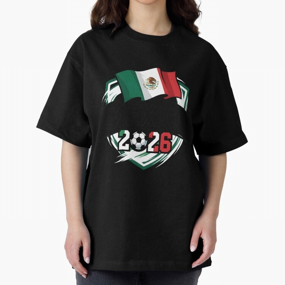 MEXICO World Cup 2026 Gift ¨C MEXICO Football Oversized T-Shirt Bring Retro Soccer Energy to Global Football Passion for FIFA World Cup 2026 Group Stage, Inspired by Cristiano Ronaldo, Germany, Vintage Soccer Flavor, Modern Football Stars, National