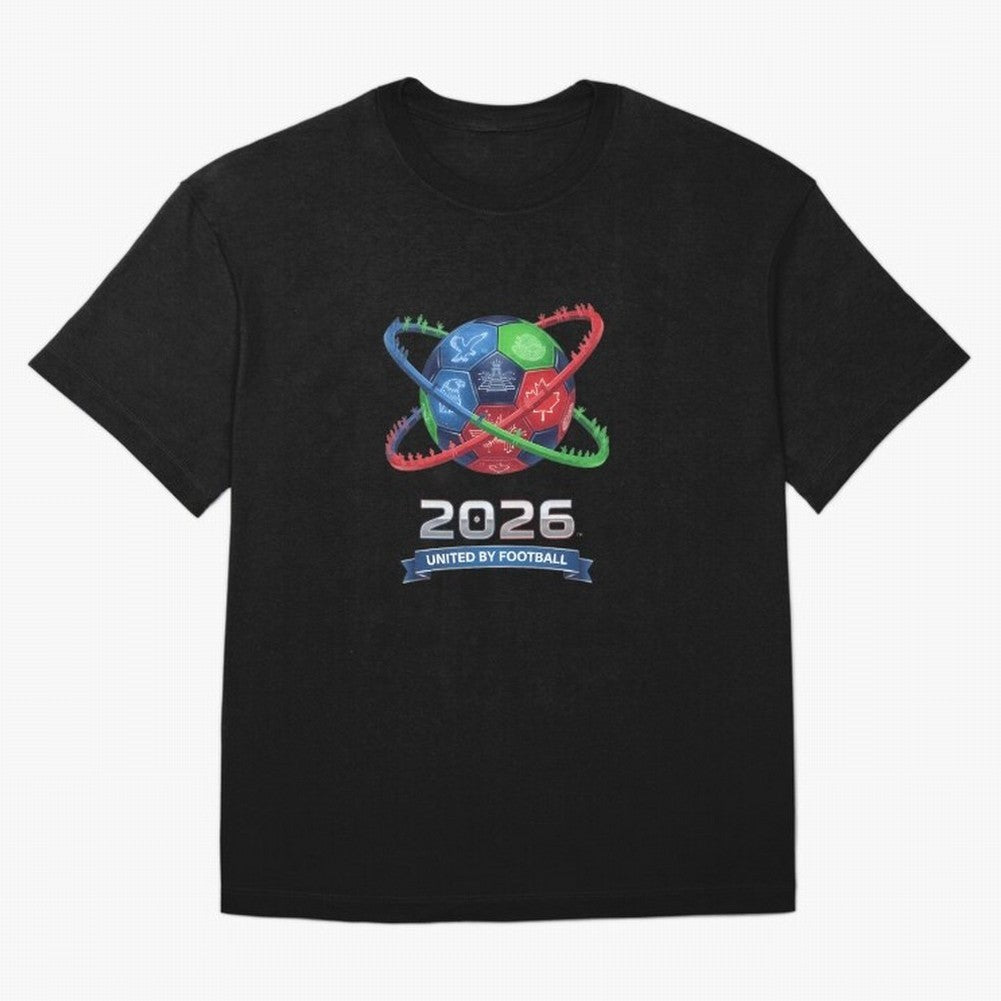 United By Football 2026 Global Connectivity Oversized T-Shirt Stand Out with Spirit from FIFA World Cup 2026 USA Canada Mexico Spirit, Celebrating Netherlands, Mbappe and Neymar, Sports Nostalgia, International Competition, Famous Players and