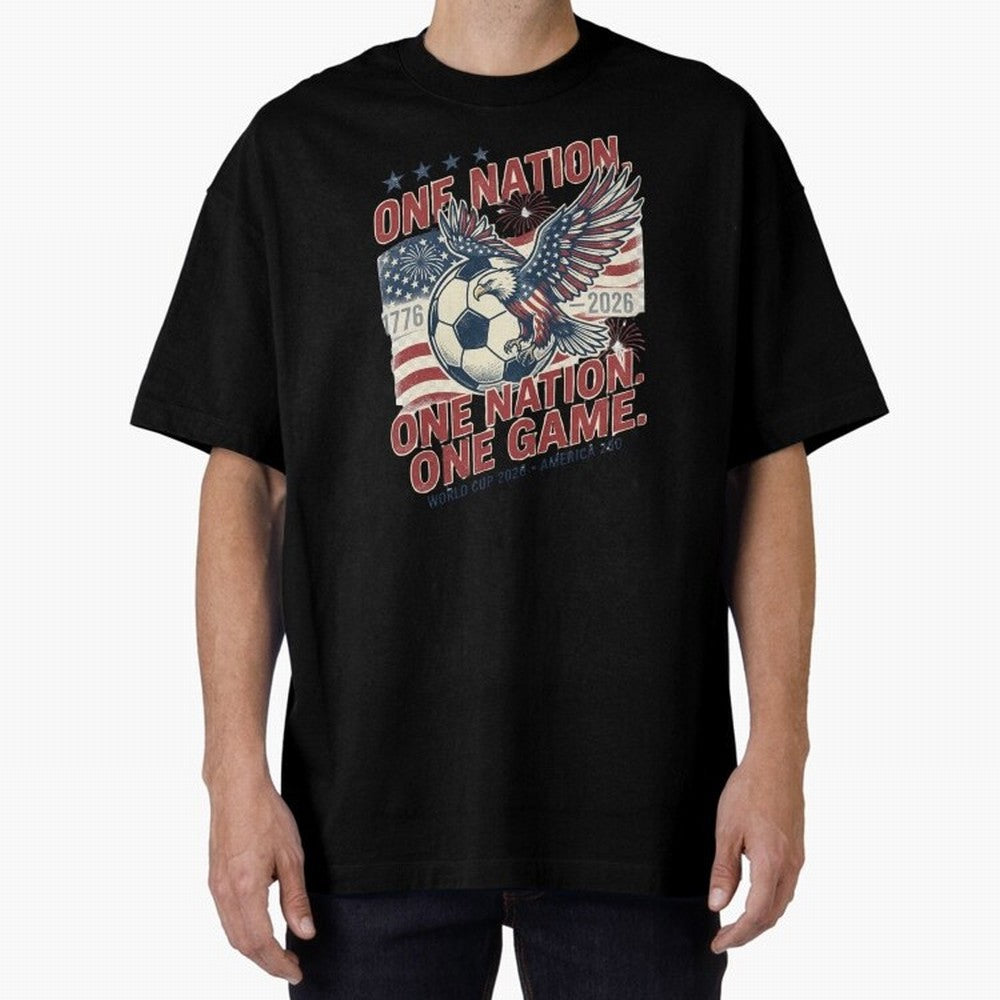 One Nation One Game World Cup 2026 Oversized T-Shirt Bring Global Tournament Vibes to FIFA World Cup 2026 USA Canada Mexico Spirit, Celebrating Netherlands, Mbappe and Neymar, Football History, Final Match Energy, Crowd Noise and Once in a Lifetime