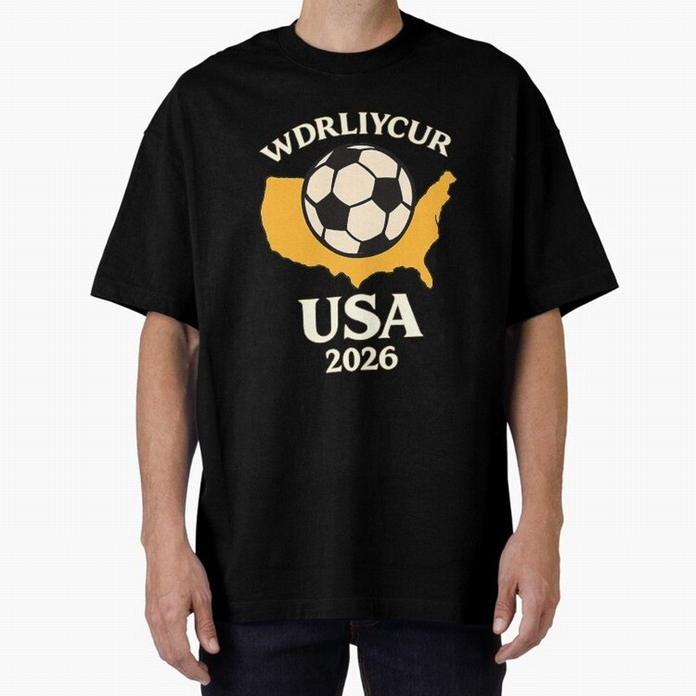 World Cup 2026 USA Soccer Fan T-Shirt Oversized T-Shirt Bring Stadium Energy to FIFA World Cup 2026 Inspired by Neymar, Haaland and Cristiano Ronaldo, England, France and Netherlands Energy, Champion Mindset, Group Stage Buzz, Knockout Tension and
