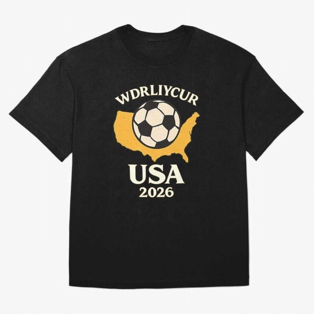 World Cup 2026 USA Soccer Fan T-Shirt Oversized T-Shirt Bring Stadium Energy to FIFA World Cup 2026 Inspired by Neymar, Haaland and Cristiano Ronaldo, England, France and Netherlands Energy, Champion Mindset, Group Stage Buzz, Knockout Tension and