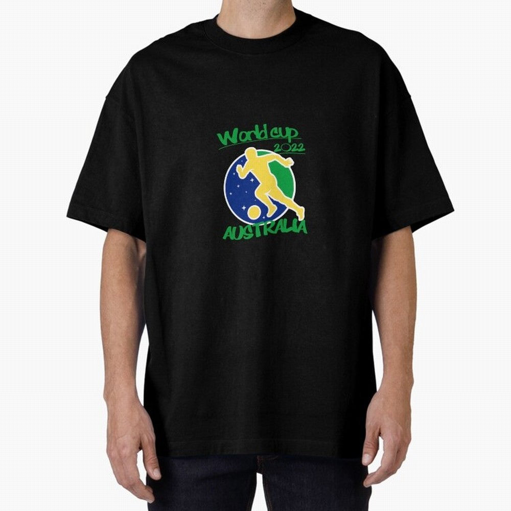 Australia World Cup 2022 Oversized T-Shirt Spotlight FIFA World Cup 2026 USA Canada Mexico Centered on Cristiano Ronaldo, Brazil Energy, Worldwide Fan Energy, Dramatic Goals, Stadium Lights and Championship Celebrations; Great for Supporters Who