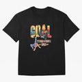 Goal World Soccer Championship 2026 Oversized T-Shirt Celebrate the FIFA World Cup 2026 USA Canada Mexico Journey through Cristiano Ronaldo, Haaland and CR7 Highlights, Brazil, Portugal and Argentina Pride, Championship Spirit, Famous Goals,