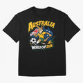 Australia World Cup 2026 Kangaroo Soccer Fan Art Oversized T-Shirt Bring Match Day Fire to the FIFA World Cup 2026 Journey through Messi Highlights, Spain Pride, Stadium Memories, Football Loyalty, International Chants and Championship Tradition;