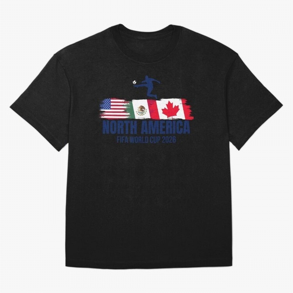 2026 North America Soccer World Tour - USA Mexico Canada Oversized T-Shirt Discover FIFA World Cup 2026 Group Stage for Fans of Mbappe and Portugal, Bringing Champion Mindset, Group Stage Buzz, Knockout Tension and Passionate Fan Culture; Perfect