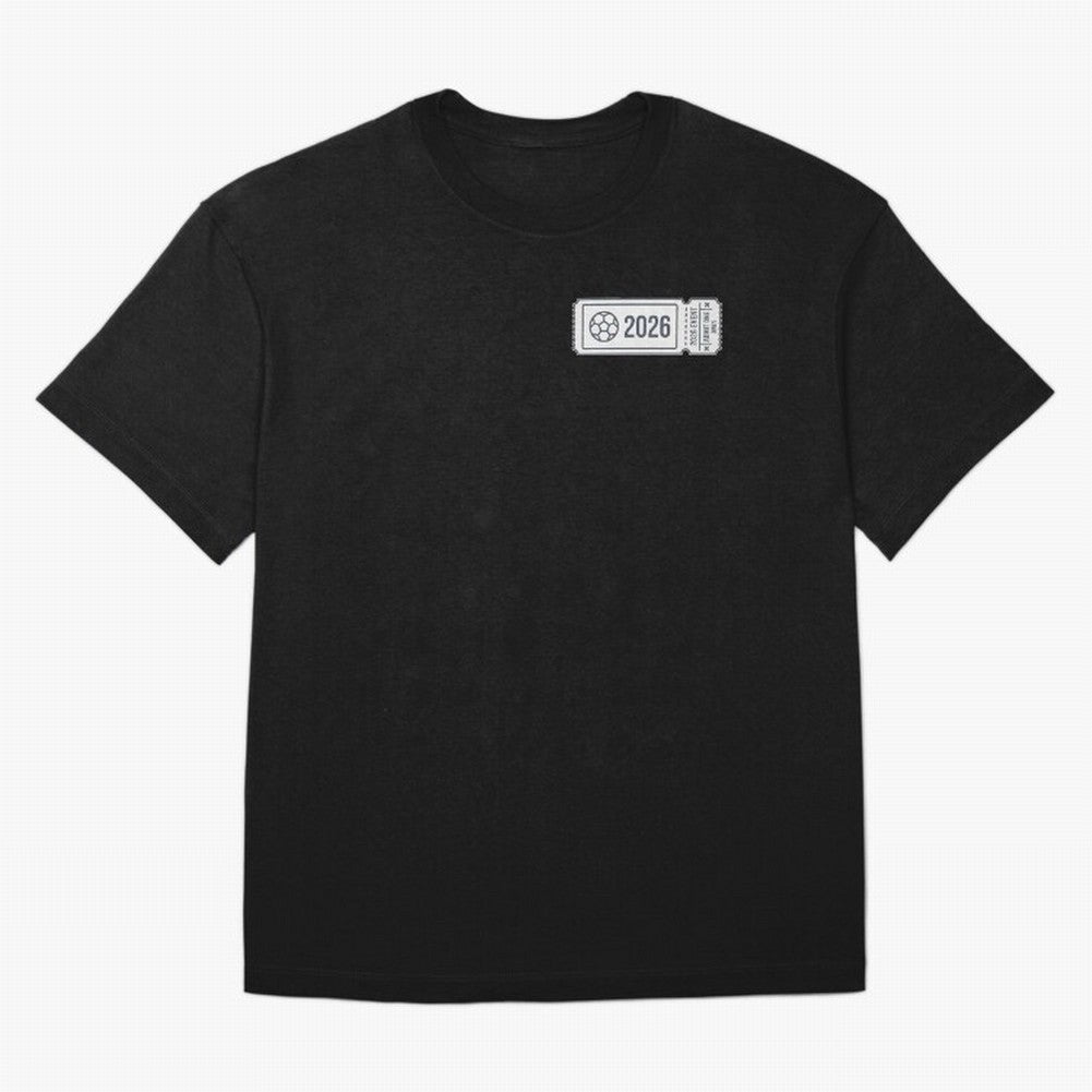 World Cup 2026 EVENT Ticket Admit One Design Oversized T-Shirt Unlock FIFA World Cup 2026 Centered on CR7 and Messi, Argentina Energy, Game Day Rituals, Football Legends, Country Pride and the Road to the Final; Made for Die Hard Supporters, Soccer