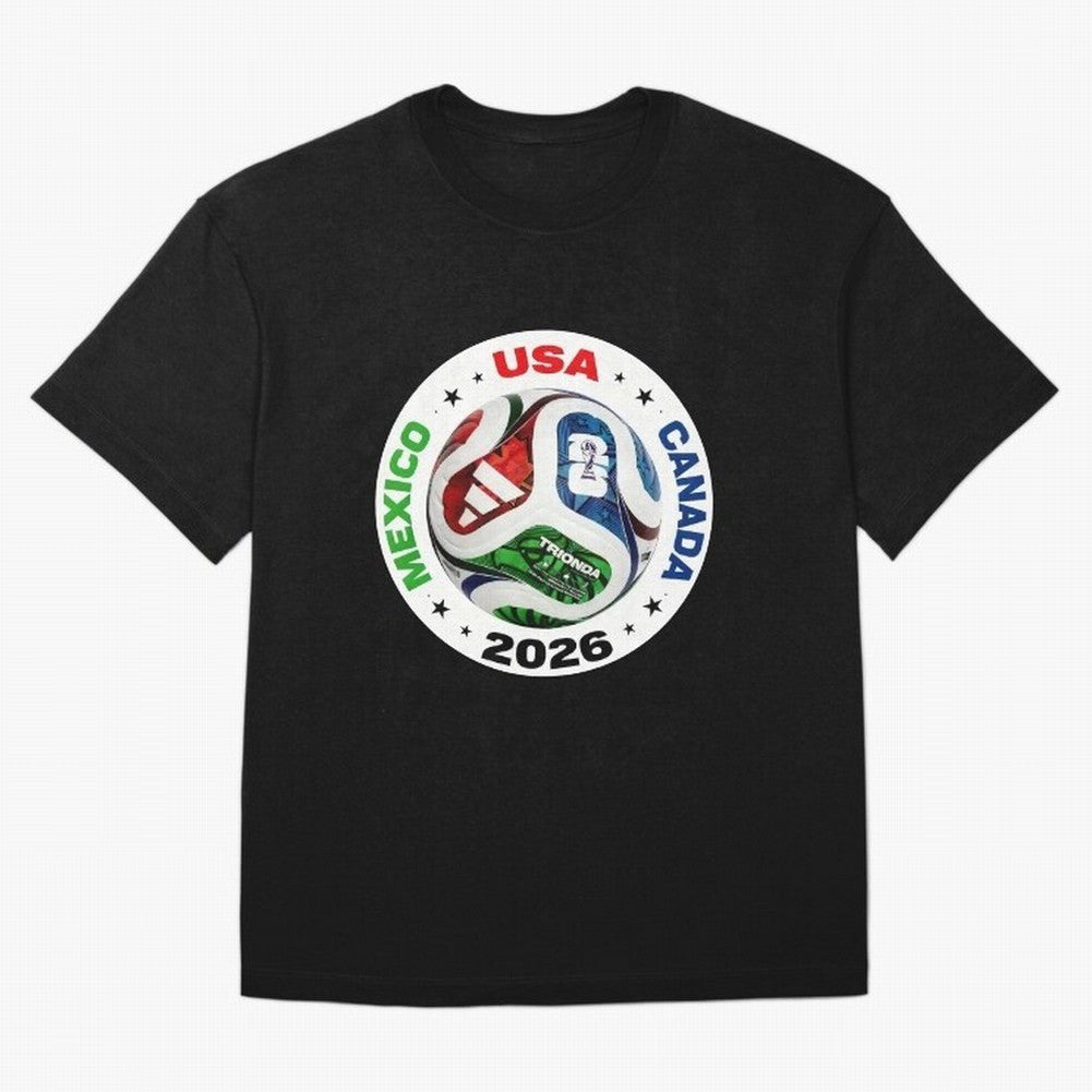 Trionda 26 Soccer Ball - North America 2026 Football Art Oversized T-Shirt Remember the FIFA World Cup 2026 USA Canada Mexico Journey through Haaland Highlights, Argentina Pride, Goal Celebration Energy, Supporter Heritage, Football Icons and