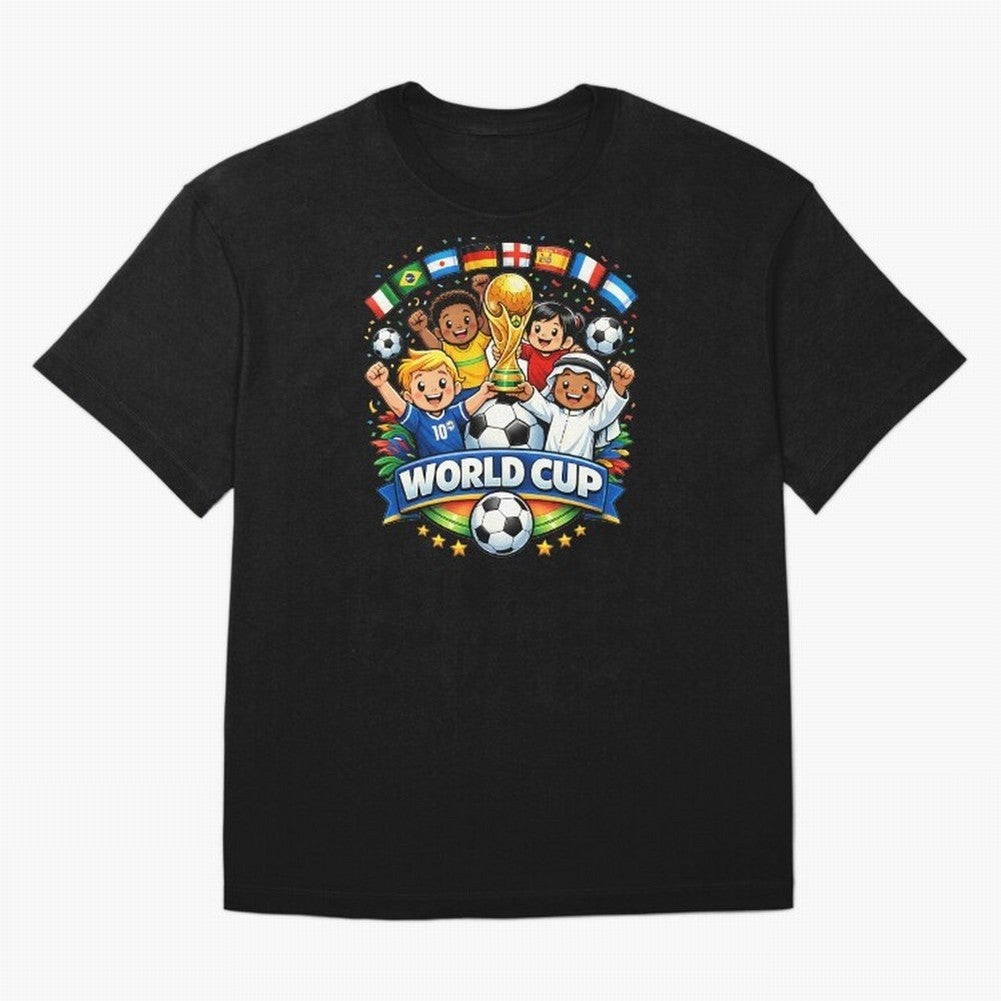 World Cup Football Oversized T-Shirt Honor Global Football Passion for FIFA World Cup 2026, Filled with Cristiano Ronaldo, Haaland and CR7, Argentina, France and Brazil, Tournament Hype, Historic Matchups, Family Viewing Parties and Global Sports