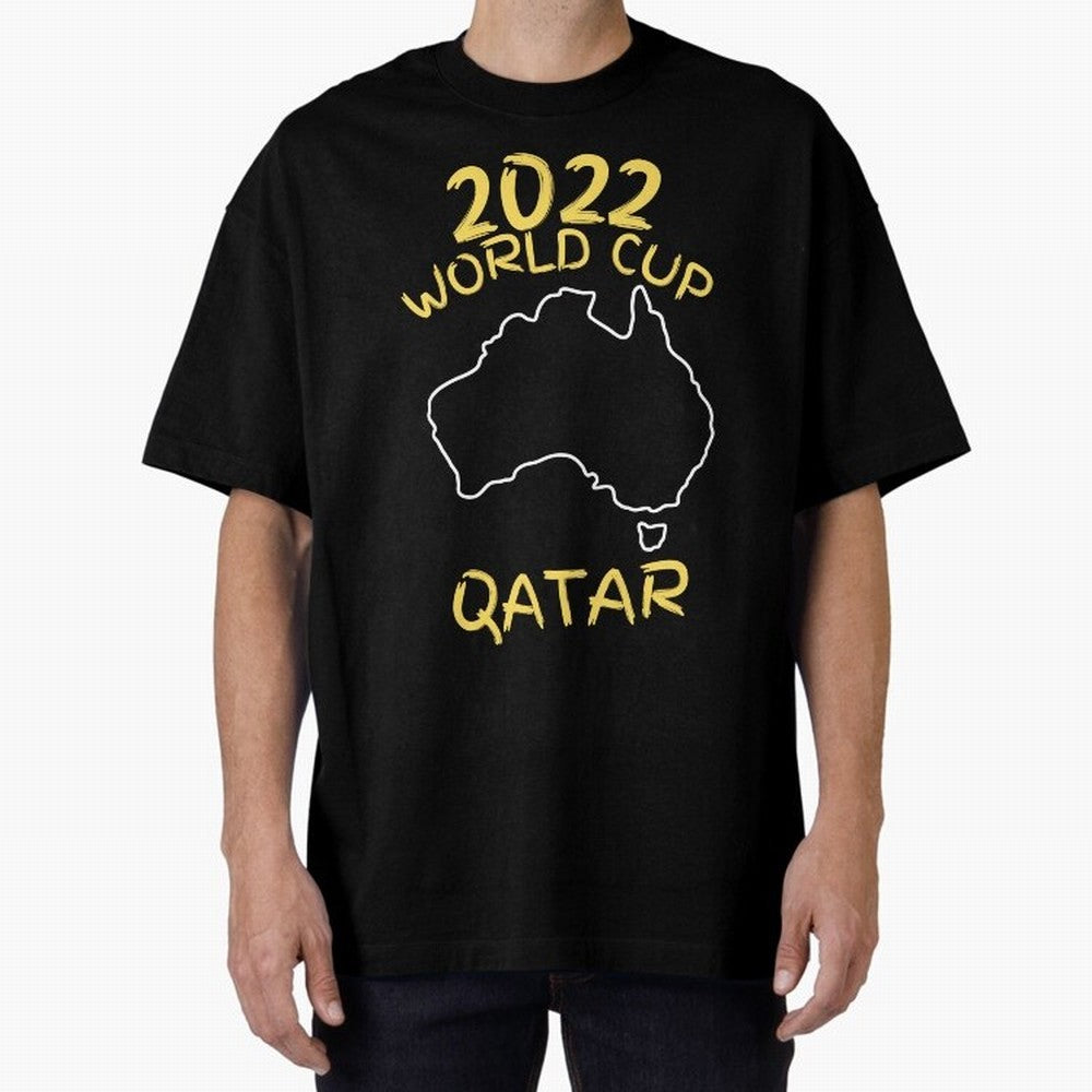 Socceroos World Cup 2022 Qatar Oversized T-Shirt Back the Journey through FIFA World Cup 2026 Group Stage for Fans of Mbappe and Neymar and Germany, Bringing Football Passion, Legendary Performances, Festival Vibes and Supporter Community; Ideal