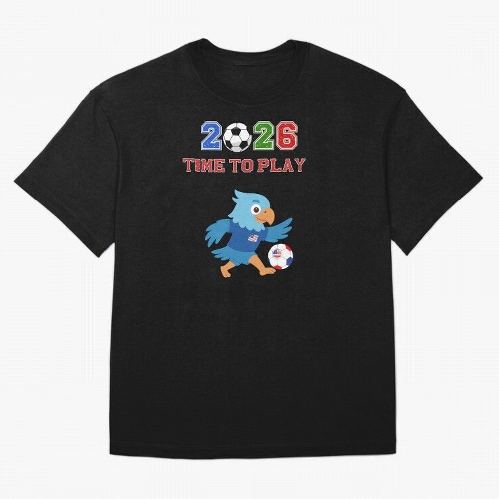 USA Soccer Eagle Mascot 2026 Time To Play Football Oversized T-Shirt Carry National Pride through Match Day Hype around FIFA World Cup 2026 USA Canada Mexico, Cristiano Ronaldo, Haaland and CR7, England, Retro Football Energy, Iconic Rivalries,