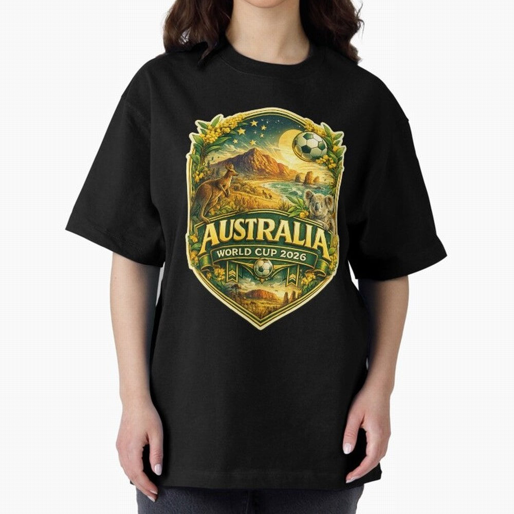 Australia FIFA World Cup 2026 Great Barrier Reef Outback Kangaroo Coast Oversized T-Shirt Feel International Energy from the FIFA World Cup 2026 Group Stage Journey through Cristiano Ronaldo, Haaland and CR7 Highlights, Brazil, Portugal and