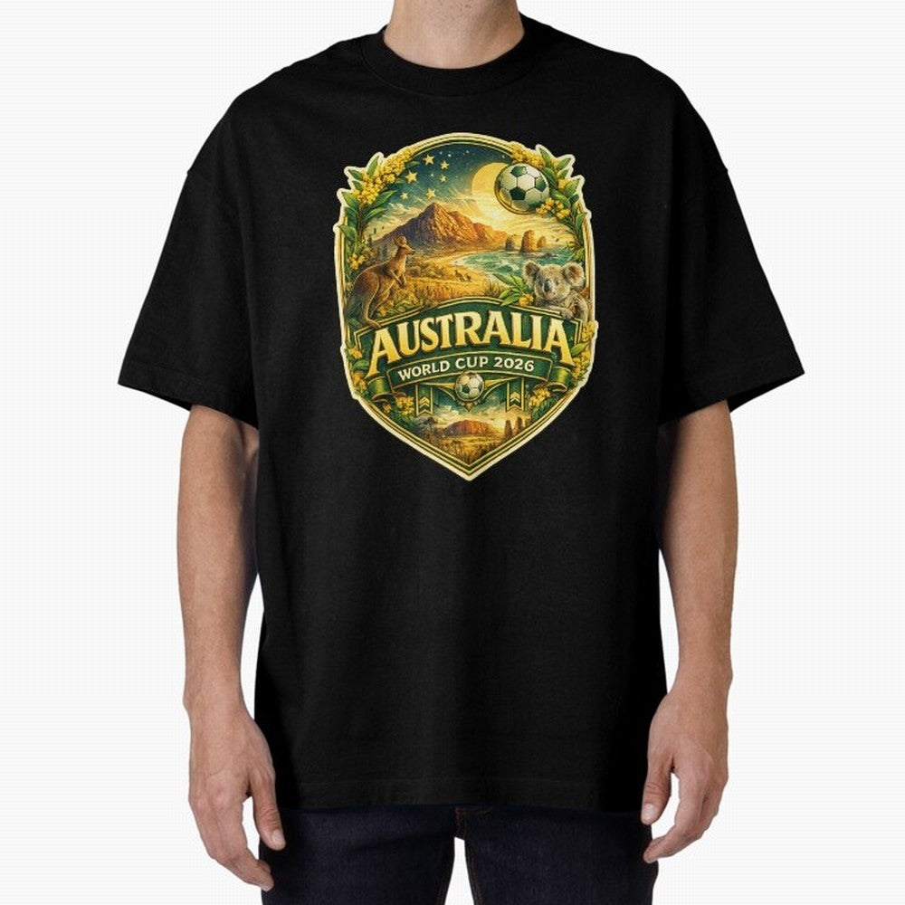 Australia FIFA World Cup 2026 Great Barrier Reef Outback Kangaroo Coast Oversized T-Shirt Feel International Energy from the FIFA World Cup 2026 Group Stage Journey through Cristiano Ronaldo, Haaland and CR7 Highlights, Brazil, Portugal and