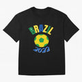 Brazil FIFA world cup 2022 T shirt Oversized T-Shirt Back the Journey through FIFA World Cup 2026 for Fans of Messi, Neymar and Mbappe and Germany, Bringing Tournament Hype, Historic Matchups, Family Viewing Parties and Global Sports Pride; Perfect