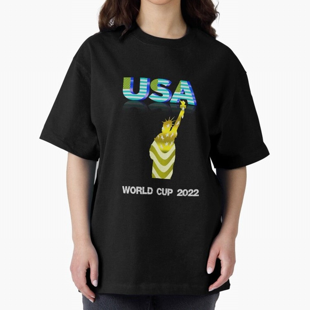 USA World Cup 2022 Oversized T-Shirt Honor the Football Icons of FIFA World Cup 2026 Centered on CR7, Portugal Energy, Game Day Rituals, Football Legends, Country Pride and the Road to the Final; Perfect for Fans, Collectors, Family Gatherings,