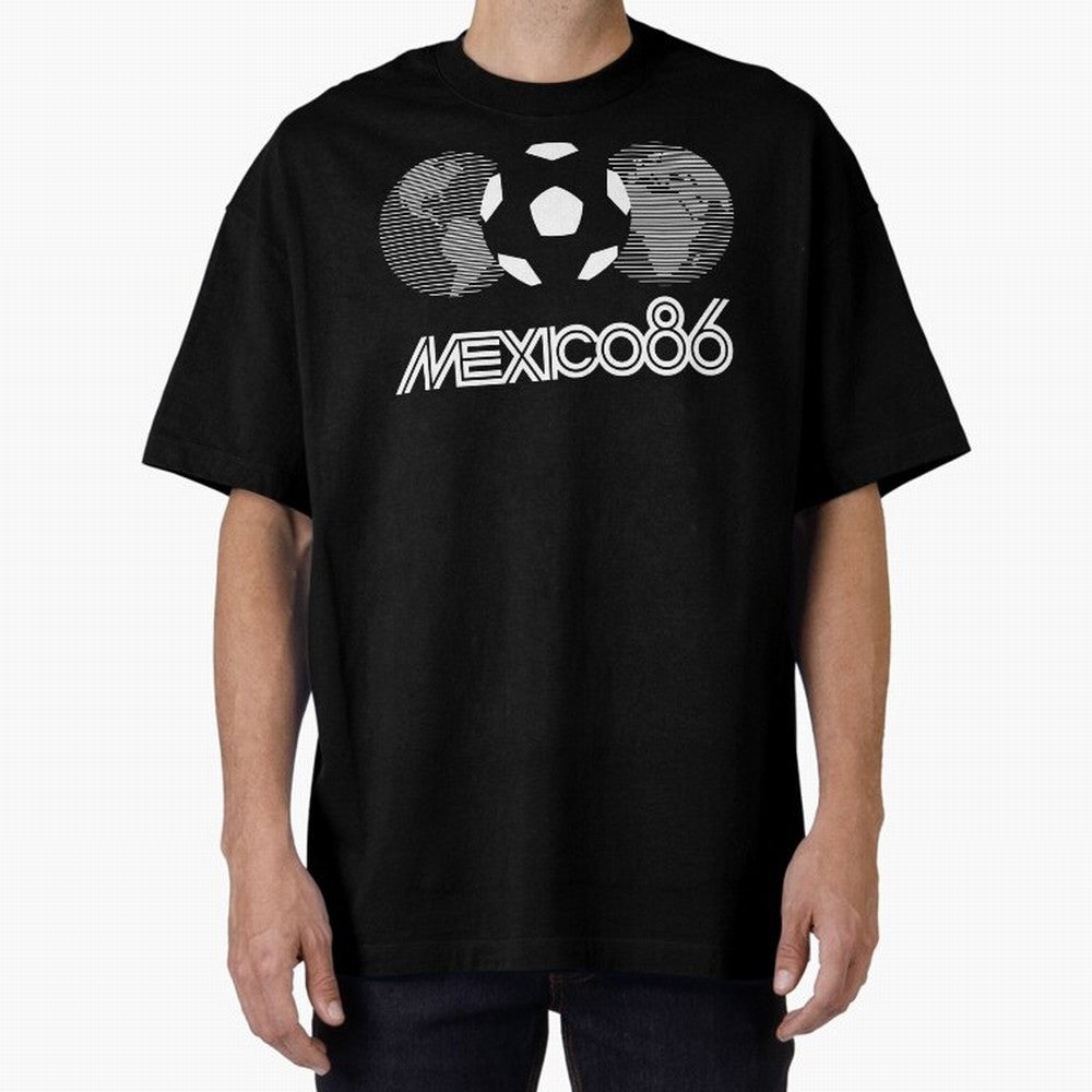 The World Cup Mexico 86 Oversized T-Shirt Celebrate the Road through the FIFA World Cup 2026 Journey through Haaland Highlights, Netherlands Pride, Global Supporter Spirit, Legendary Goals, National Colors and Tournament Celebration; Perfect for