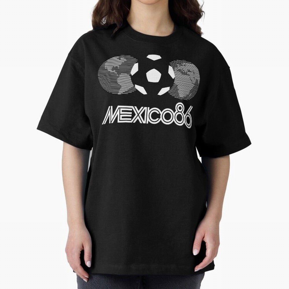 The World Cup Mexico 86 Oversized T-Shirt Celebrate the Road through the FIFA World Cup 2026 Journey through Haaland Highlights, Netherlands Pride, Global Supporter Spirit, Legendary Goals, National Colors and Tournament Celebration; Perfect for